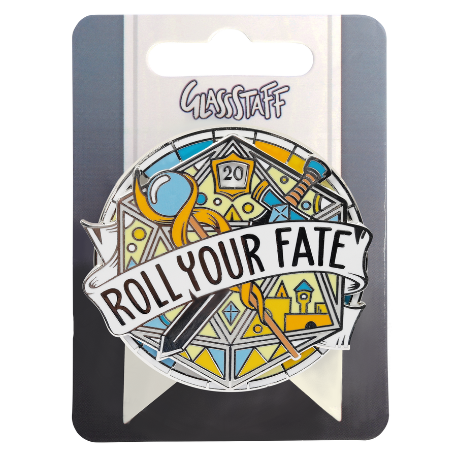 Enamel Pin: Roll Your Fate D20 Large Spinner