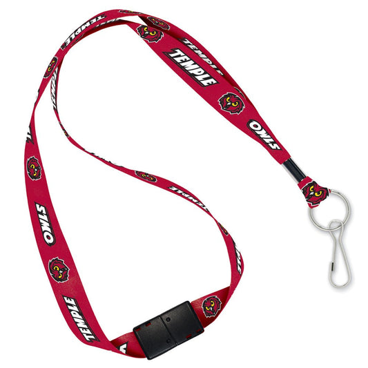 Temple University Owls NCAA College Lanyard Keychain