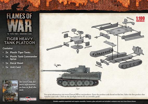Flames of War: German Tiger Heavy Tank Platoon (Mid War)
