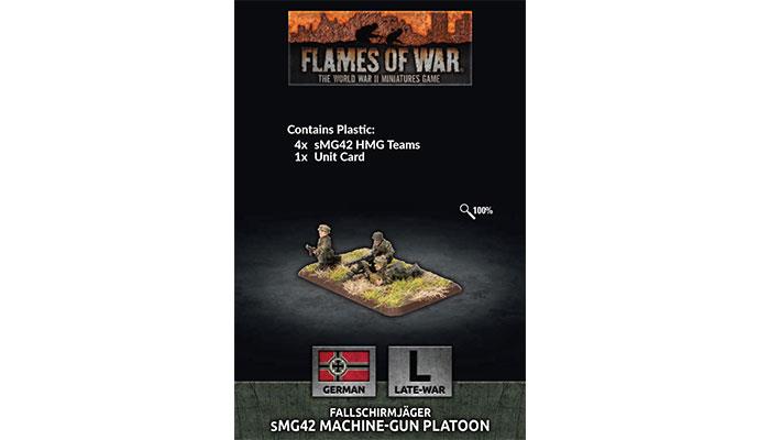 Flames of War: German Fallschirmjäger sMG42 Machine-Gun Platoon (Late War)