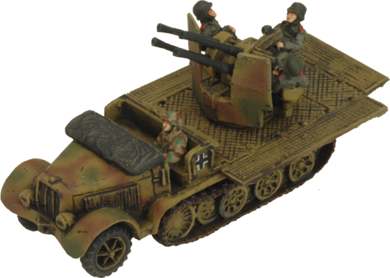 Flames of War: German SD KFZ 7/1 Quad AA Platoon (Mid War)