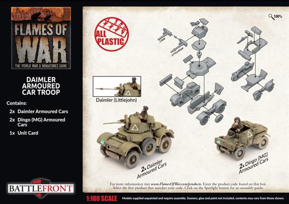 Flames of War: British Daimler Armoured Car Troop (Late War)