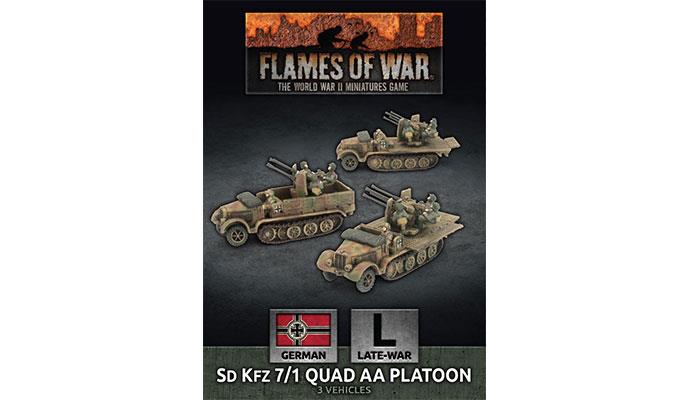 Flames of War: German SD KFZ 7/1 Quad AA Platoon (Late War)