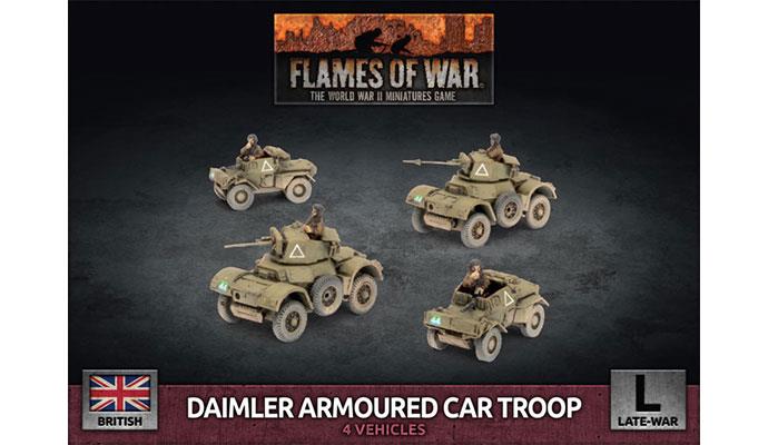 Flames of War: British Daimler Armoured Car Troop (Late War)