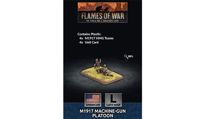 Flames of War: American M1917 Machine-gun Platoon (Late War)