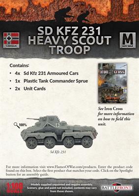 Flames of War: German SD KFZ 231 Heavy Scout Troop (Mid War)