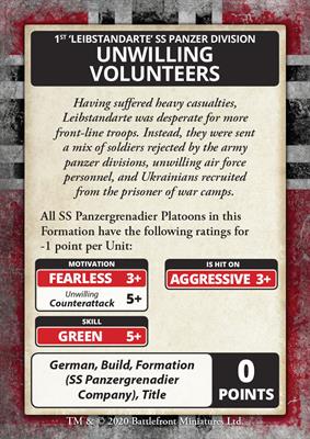 Flames of War: D-Day - Waffen-SS Command Card Pack