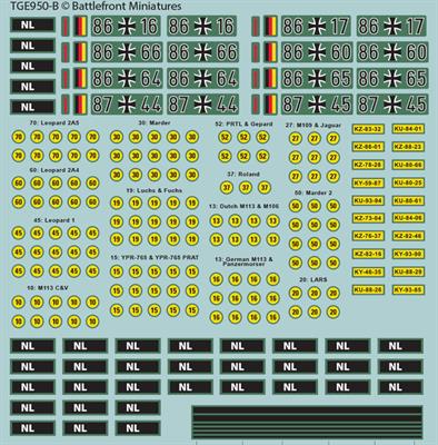 Team Yankee: West German Decal Set