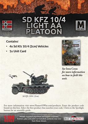 Flames of War: German SD KFZ 10/4 Light AA Platoon (Mid War)