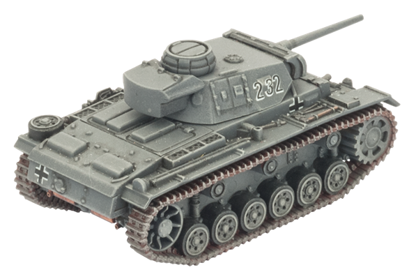 Flames of War: German Panzer III Tank Platoon (Mid War)