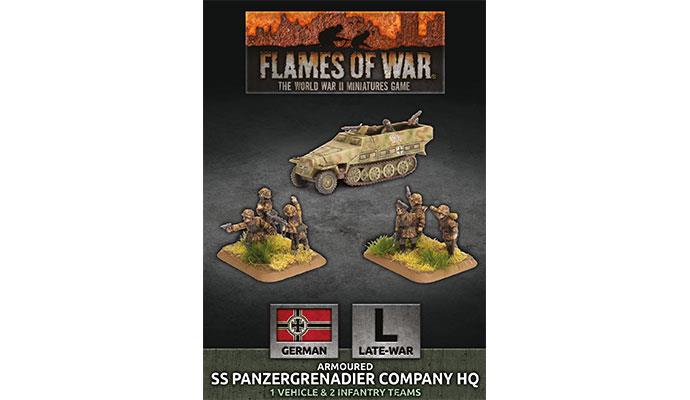 Flames of War: German Armoured SS Panzergrenadier Company HQ (Late War)