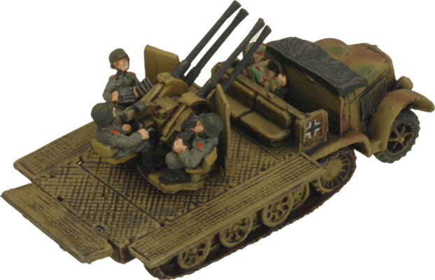 Flames of War: German SD KFZ 7/1 Quad AA Platoon (Late War)