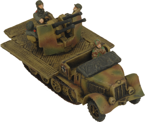 Flames of War: German SD KFZ 7/1 Quad AA Platoon (Late War)