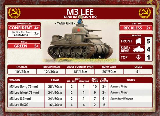 Flames of War: Soviet M3 Lee Tank Company (Mid War)