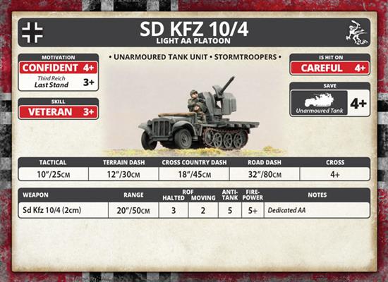 Flames of War: German SD KFZ 10/4 Light AA Platoon (Mid War)