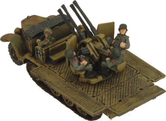 Flames of War: German SD KFZ 7/1 Quad AA Platoon (Mid War)