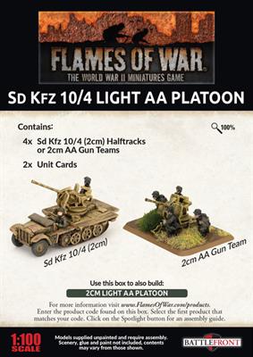 Flames of War: German SD KFZ 10/4 Light AA Platoon (Late War)