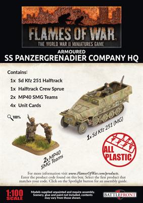 Flames of War: German Armoured SS Panzergrenadier Company HQ (Late War)