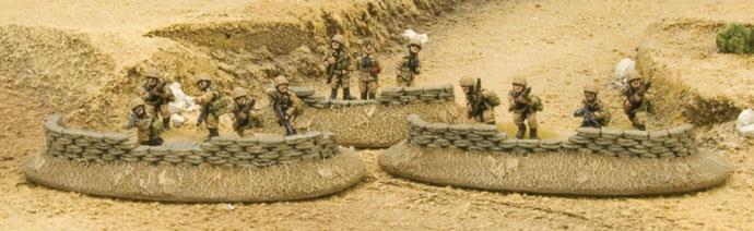 Flames of War: Desert Sandbags - Dug In Markers