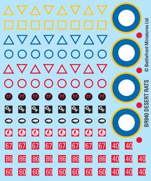 Flames of War: British Desert Rats Decals