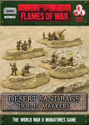 Flames of War: Desert Sandbags - Dug In Markers