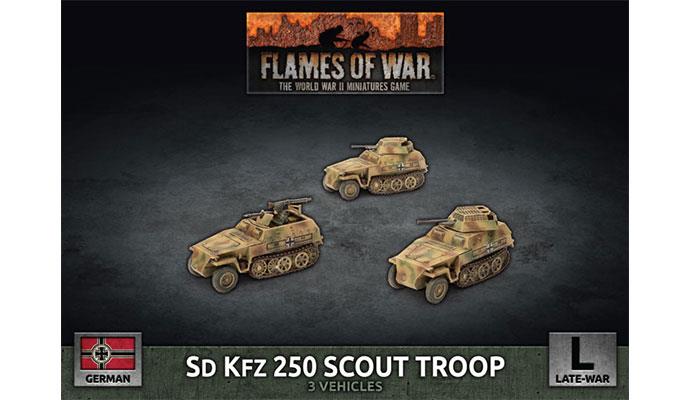 Flames of War: German SD KFZ 250 Scout Troop (Late War)