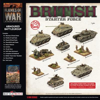 Flames of War: British Starter Force - Armoured Battlegroup Army Deal (Late War)