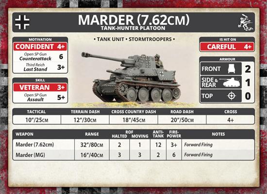 Flames of War: German Marder (7.62cm) Tank-Hunter Platoon (Mid War)