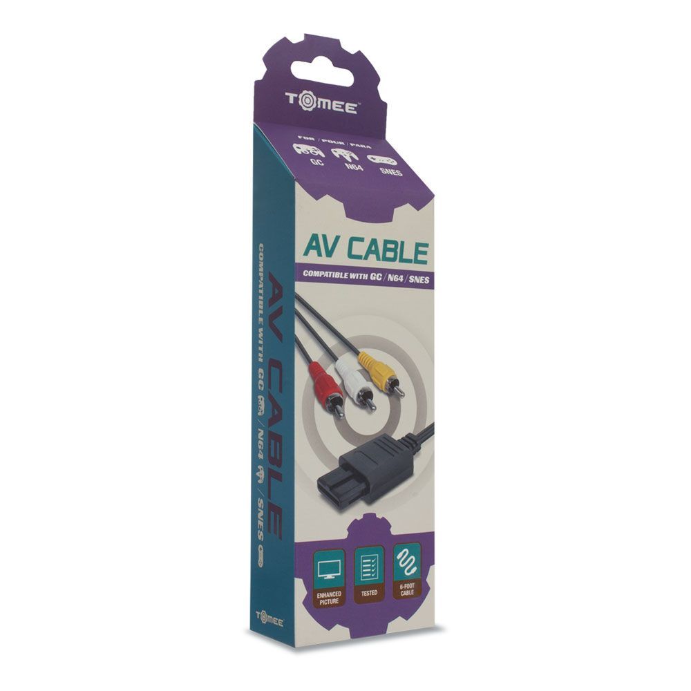 AV Composite Cable For Nintendo SNES / N64 / NGC (Tomee)