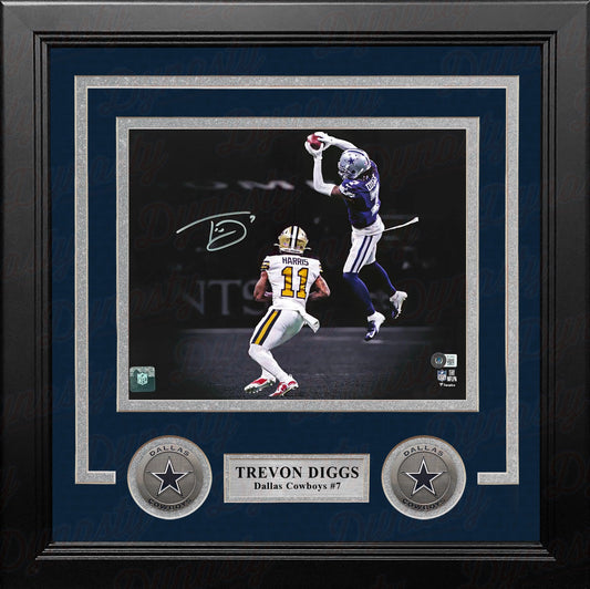 Trevon Diggs Dallas Cowboys Autographed Framed Spotlight Football Photo