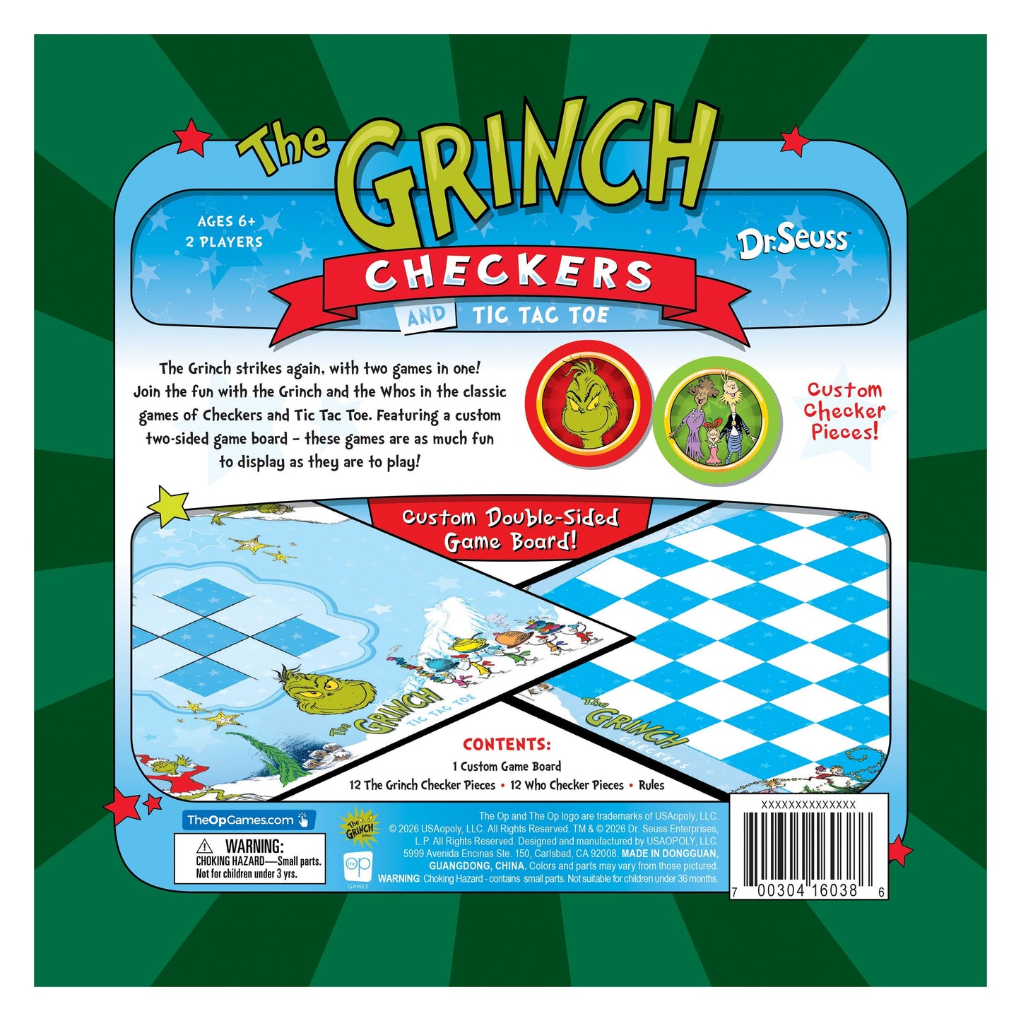 The Grinch: Checkers & Tic-Tac-Toe