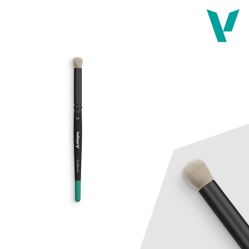 Vallejo Hobby Brushes: Dry Brush - Natural Hair - Medium