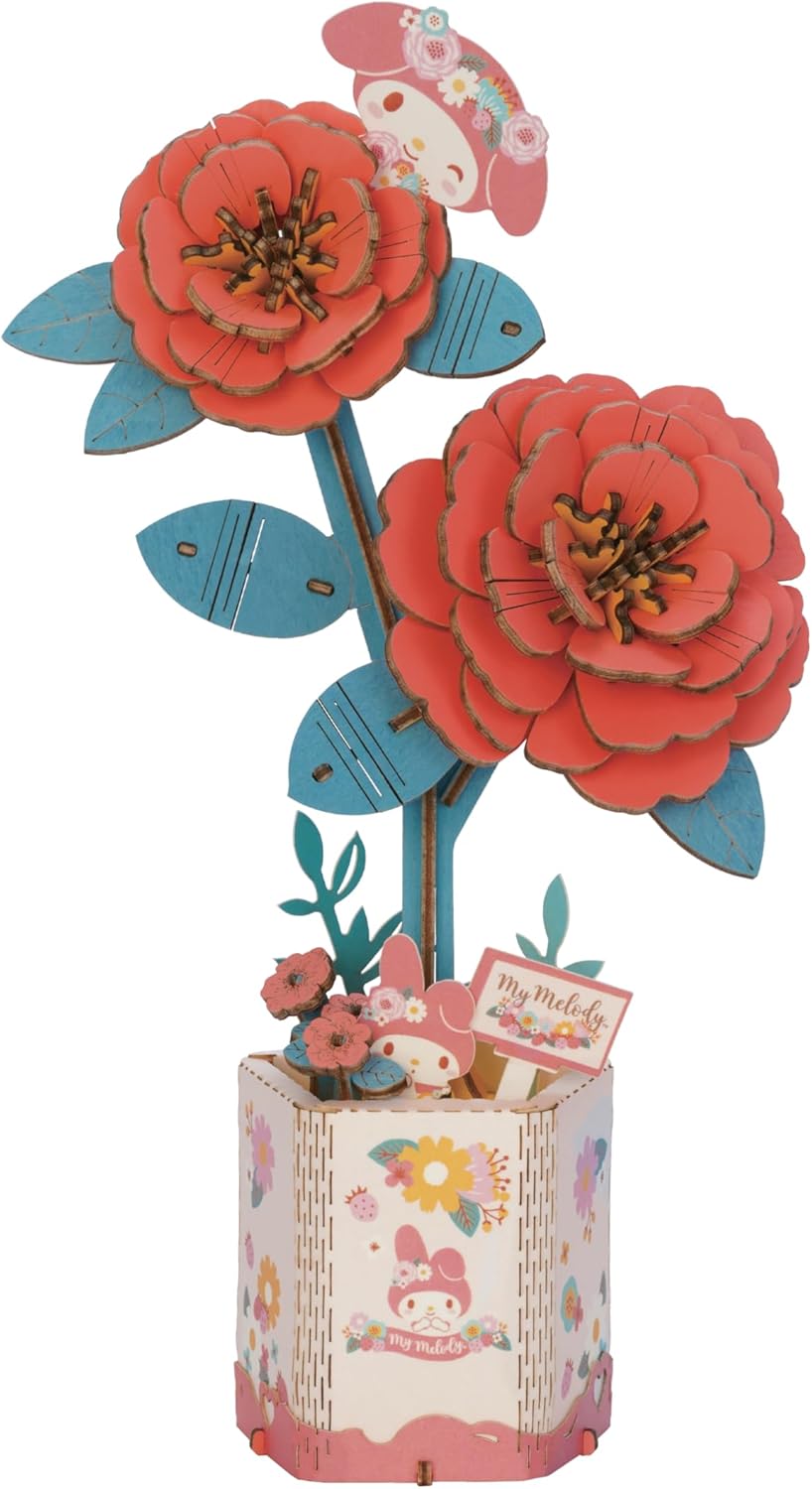 Wooden Puzzle: Hello Kitty® and Friends My Melody Red Camellia