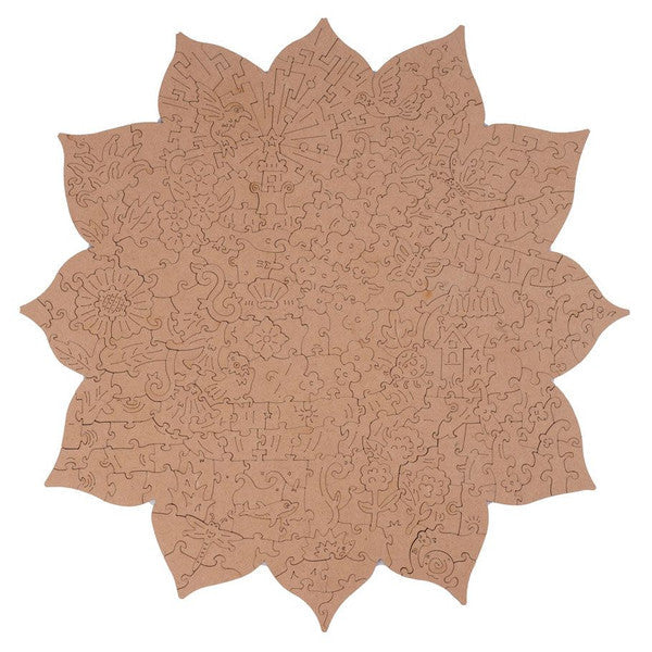 Wooden Puzzle: Mystic Mandala Flower