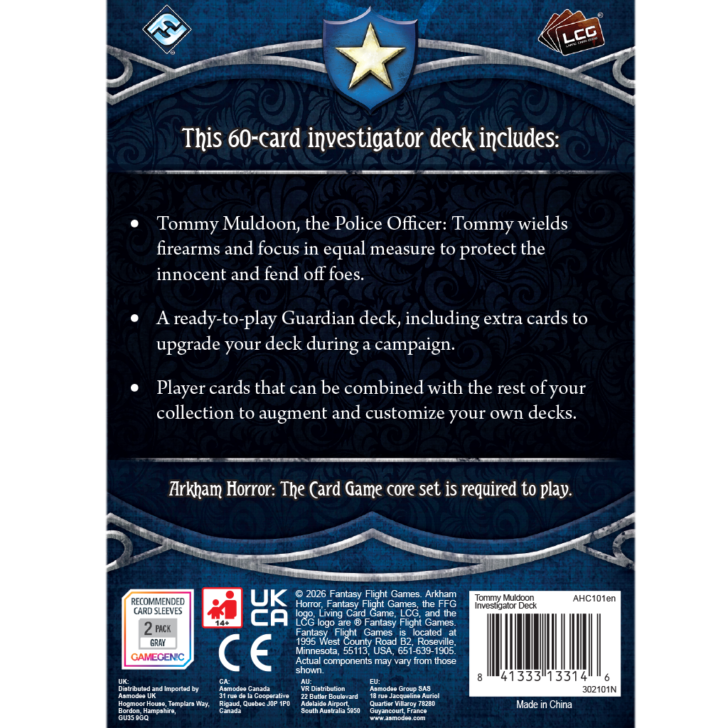 Arkham Horror LCG: Investigator Deck - Tommy Muldoon