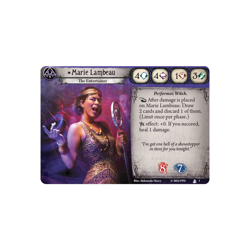 Arkham Horror LCG: Investigator Deck - Marie Lambeau