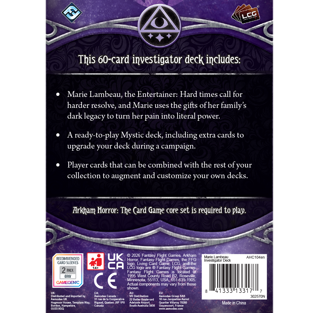 Arkham Horror LCG: Investigator Deck - Marie Lambeau
