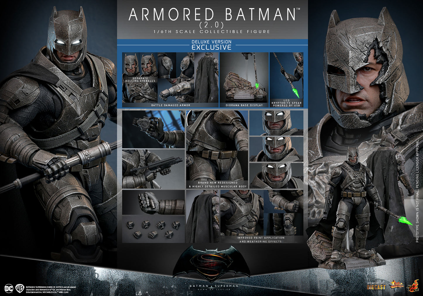 Armored Batman (2.0) (Deluxe Version) Sixth Scale Figure by Hot Toys
