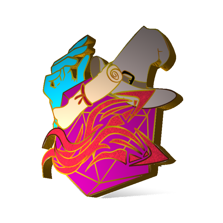 Dungeons & Dragons Role: Wizard Enamel Pin