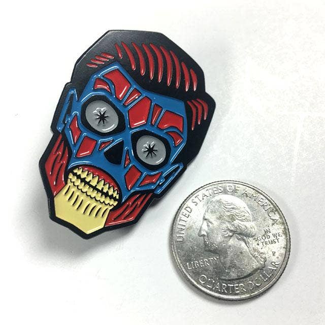 They Live Alien Head Enamel Pin