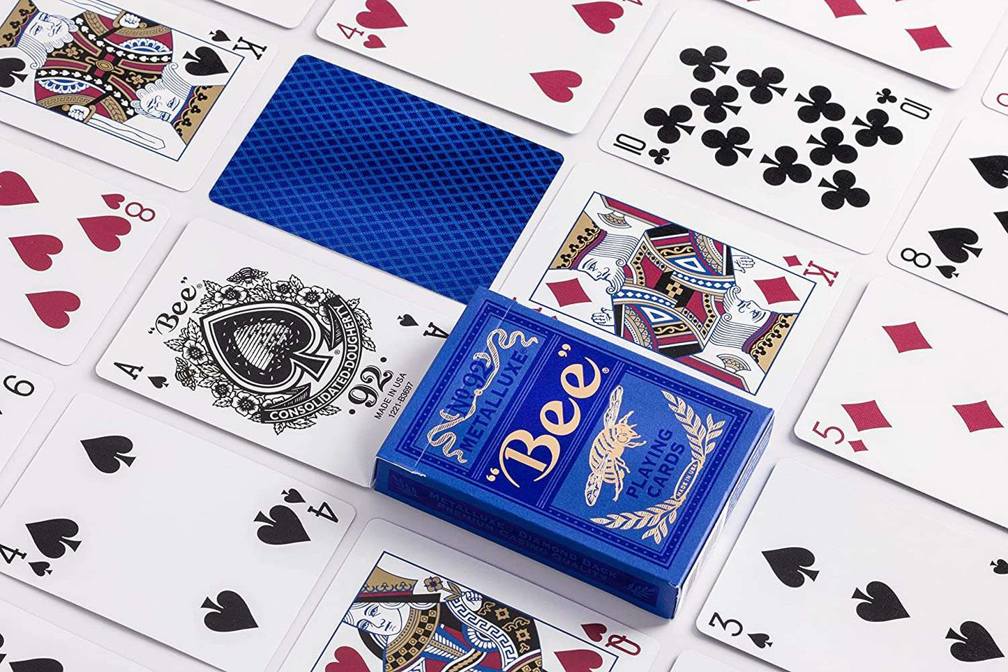 Bee Metalluxe - Blue - Playing Cards