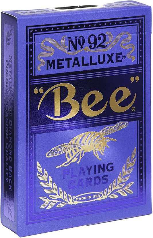 Bee Metalluxe - Blue - Playing Cards