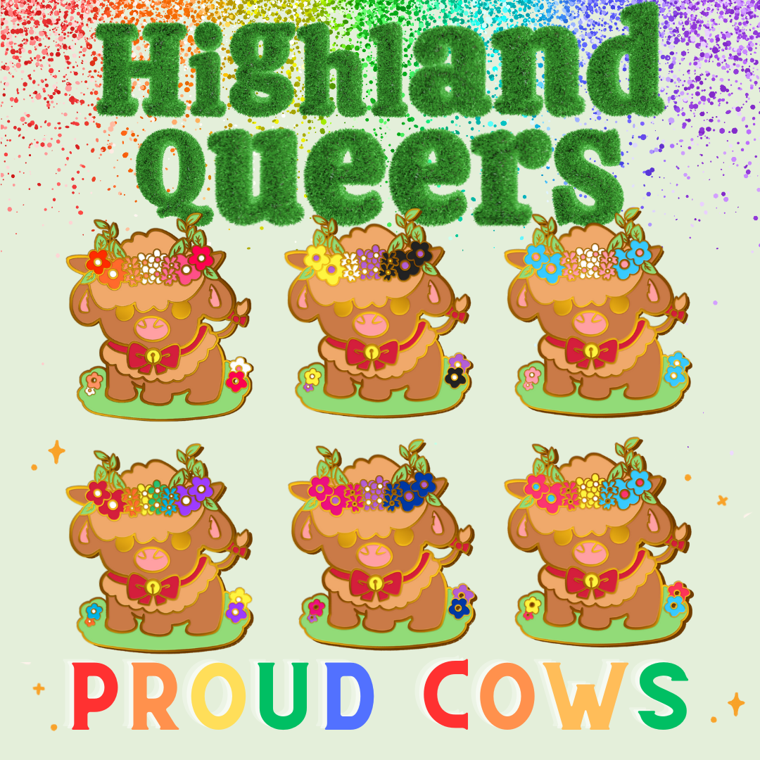 Pride Cow: Rainbow LGBTQIA+ Enamel Pin