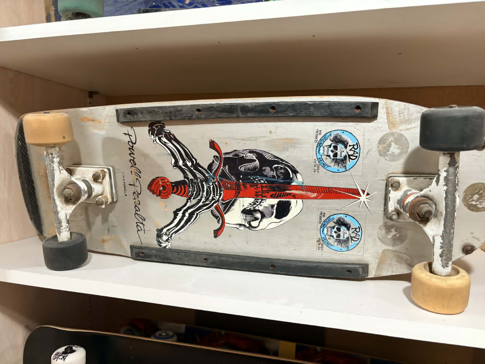 Powell Peralta Ray Rodriguez Skull & Sword Silver Original 80s