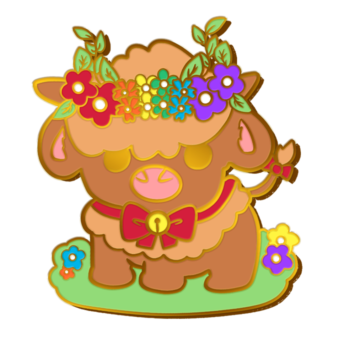 Pride Cow: Rainbow LGBTQIA+ Enamel Pin