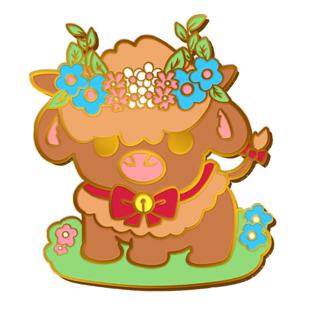 Pride Cow: Transgender Rainbow LGBTQIA+ Enamel Pin