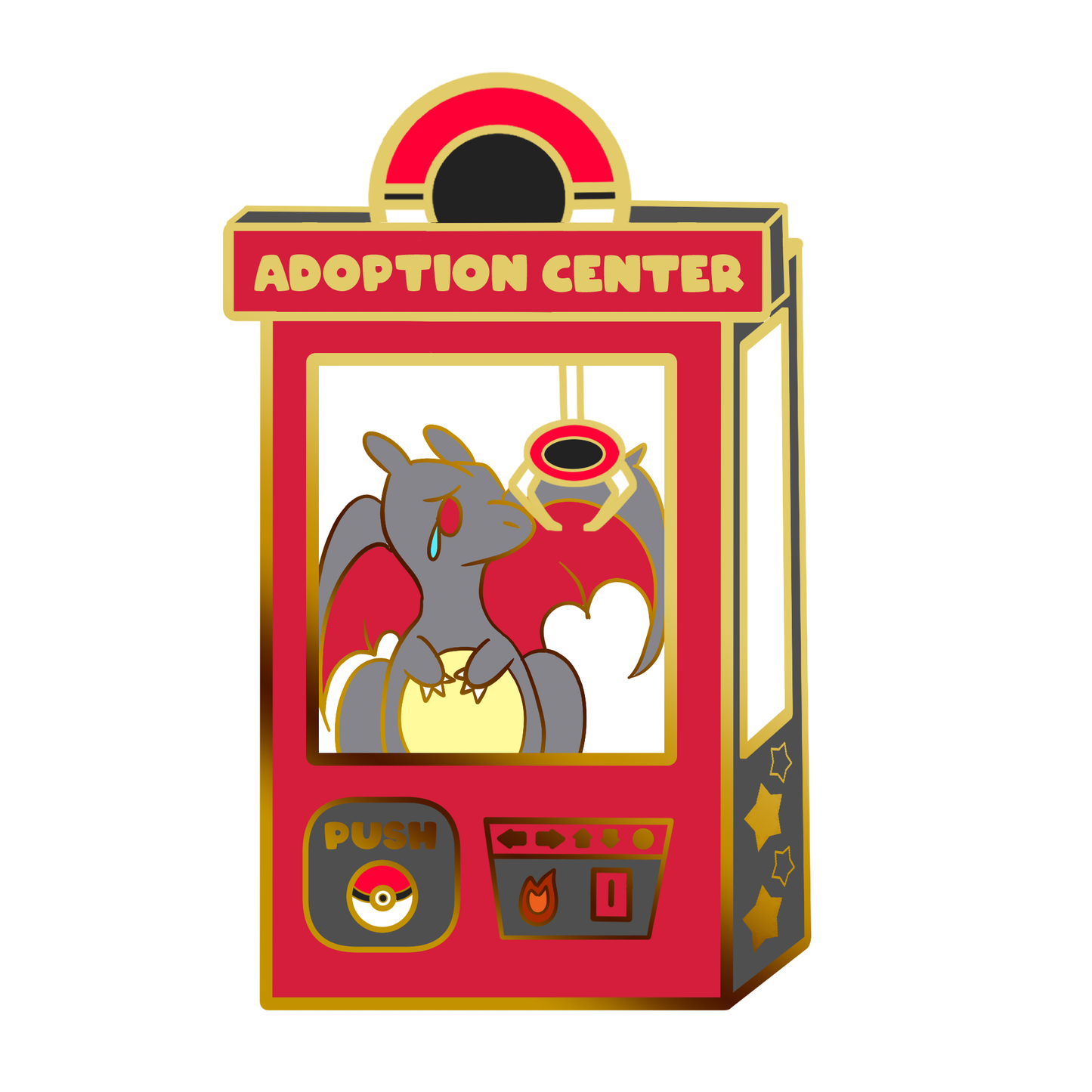 Pokemon: Shiny Charzaird Adoption Center Enamel Pin