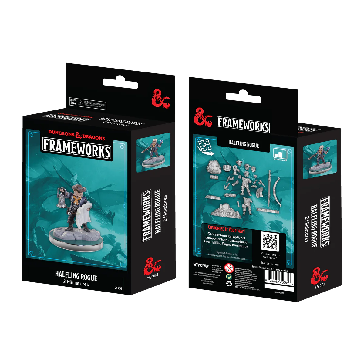 D&D Frameworks Male Halfling Rogue Mini