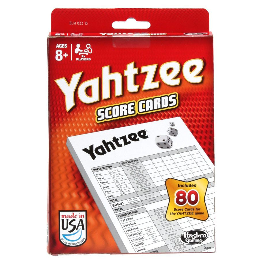 Yahtzee Score Cards