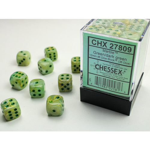 Chessex: D6 Marble Dice sets- 12mm